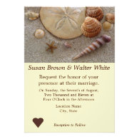 Beach Shells Theme Wedding Invitation