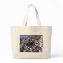 Beach & Shopping Bag with Santorini View