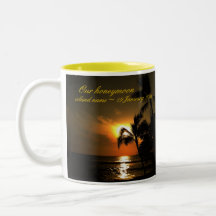 Beach Shoreline Wedding Memento Mug