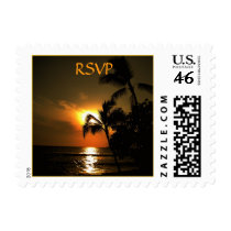 Beach Shoreline Wedding RSVP Postage