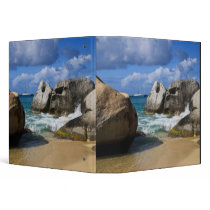 Beach side at Virgin Gorda, British Virgin 3 Ring Binder