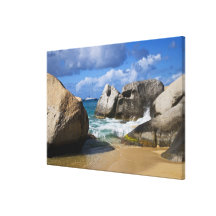 Beach side at Virgin Gorda, British Virgin Canvas Prints