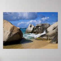 Beach side at Virgin Gorda, British Virgin Print