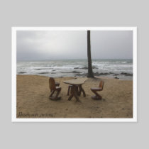 Beach side seating postcards