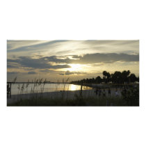 Beach Side Volleyball Customized Photo Card