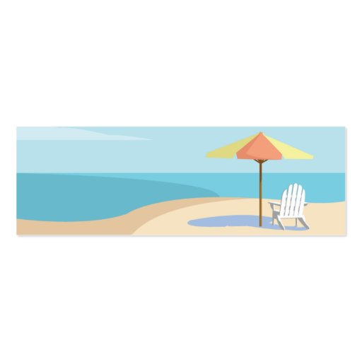 Beach - Skinny Business Card Templates (back side)