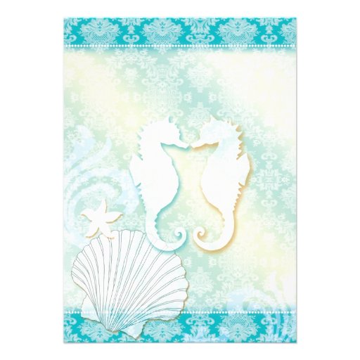 Beach Starfish Summer Bridal Shower Invitations