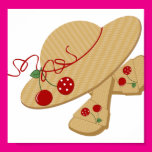 Beach Straw Hat and Sandals