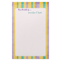 "Beach Stripes Customizable" stationery