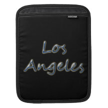 Beach Style Los Angeles - On Black iPad Sleeve