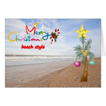 "BEACH STYLE" MERRY CHRISTMAS TO YOU GREETING CARDS