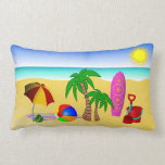 Beach Sun Sea and Surf MoJo Lumbar Throw Pillow pillows