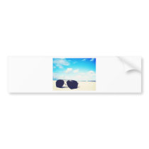 Beach Sunglasses Bumper Sticker