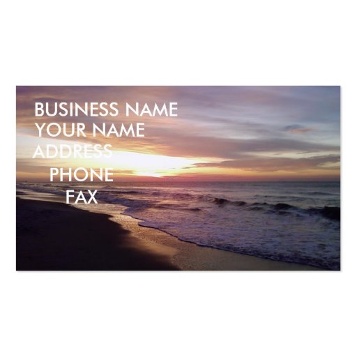 BEACH SUNRISE BUSINESS CARD