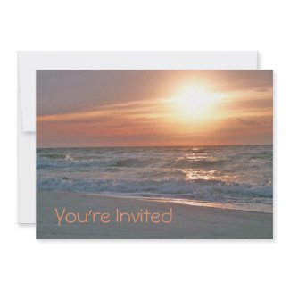Beach Sunrise Invitation invitation
