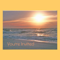 Beach Sunrise Invitation invitations