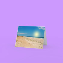Beach Sunrise - notecard by Horseshoes3 Beach Sunrise - notecard