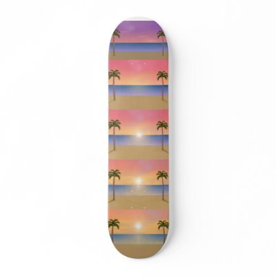 Beach Sunrise Sequence: Custom Skateboard by spiritswitchboard