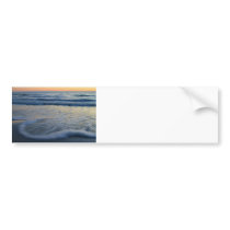 beach sunset and wave action bumper stickers