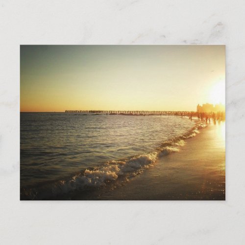 Beach Sunset at Coney Island, Brooklyn postcard