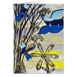 Beach Sunset Card card