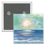 Beach Sunset - CricketDiane Ocean Art Pinback Button