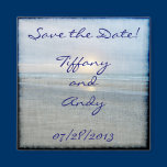 Beach sunset save the date magnets