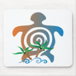 Beach-sunset-turtle Mousepads