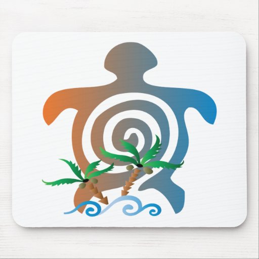 Beach-sunset-turtle Mousepads