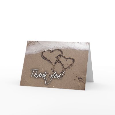 Beach thank you card by perfectpostage