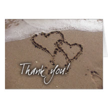Beach thank you card
