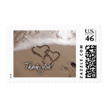 Beach thank you stamps