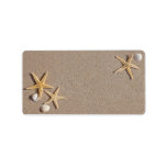 beach, starfish, theme, blank, address, labels,