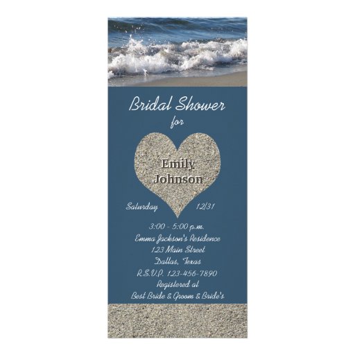 Beach Theme Bridal Shower Invitation