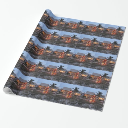 Beach theme Christmas Wrapping Paper Zazzle