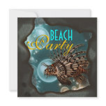 Beach theme elegant party invites