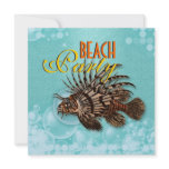 Beach theme elegant party custom invitation