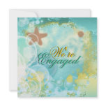 Beach theme engagement elegant custom announcement