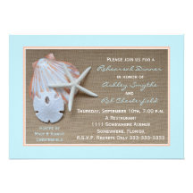 Beach Theme Rehearsal Dinner Invitation