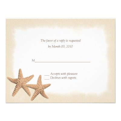 Beach Theme reply cards Custom Invite
