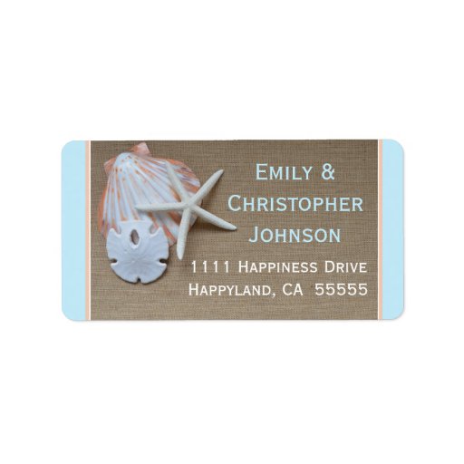 Beach Theme Return Address Labels Zazzle