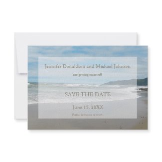 Beach Theme Save the Date Invitation, Beach Scene invitation