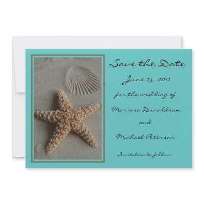 Beach Theme Save the Date Invitation Card by henishouseofpaper