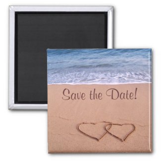 Beach theme save the date! magnet