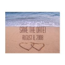 Beach theme save the date postcards