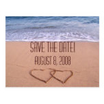 Beach theme save the date postcards