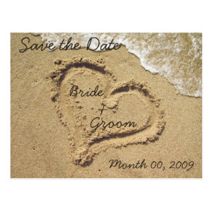 Beach Theme Save the Date postcards