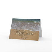Beach theme Thank You card