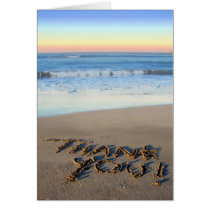 Beach Theme Thank You card cards