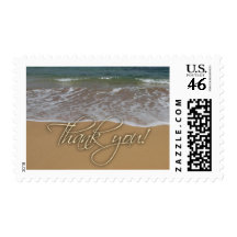 Beach theme Thank You Stamps
